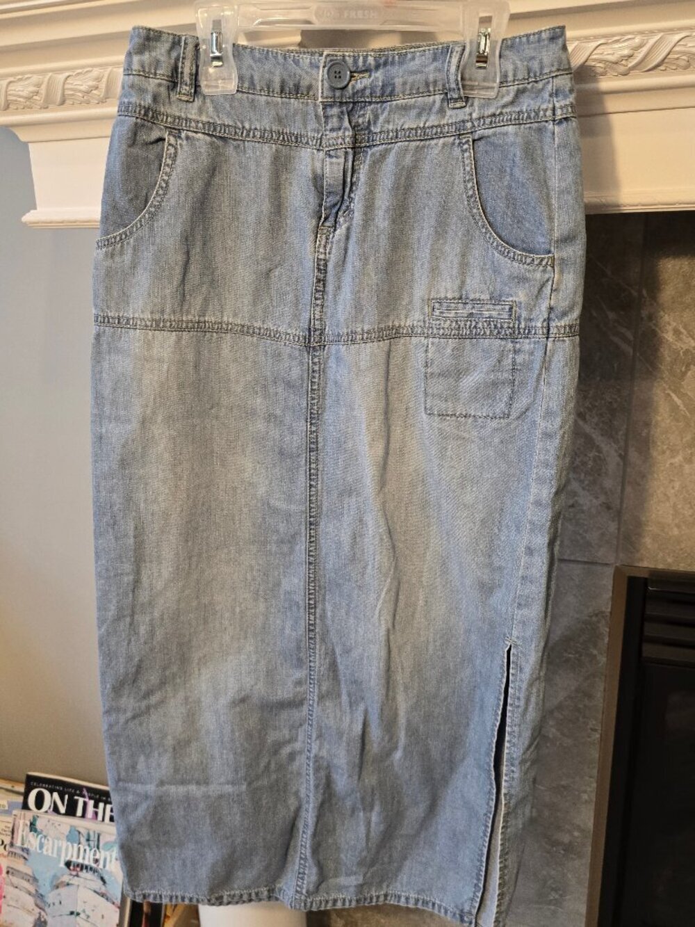 Vintage London Jean Original classic denim midi skirt size 2